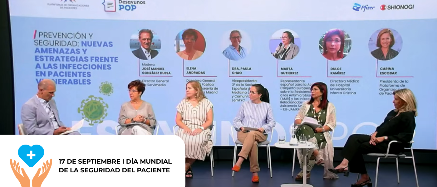 Paula Chao defiende la importancia de la información y la coordinación asistencial en la prevención de infecciones durante los Desayunos POP